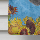 Schnauzer in Summer Flowers House Flag 28x40 Porch Sleeve Pole Decorative Outside Yard Banner Artwork Wall Hanging, Polyester