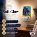 Scottish Terrier in Summer Flowers Ceramic Night Light Compact, UL-Certified, Ideal for Bedroom, Bathroom, Nursery, Hallway, Kitchen, 6x4x3, Multicolor