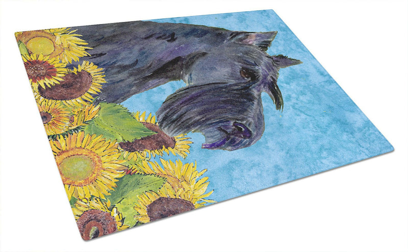 Scottish Terrier Glass Cutting Board Large