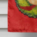 Golden Retriever Cristmas Wreath House Flag 28x40 Porch Sleeve Pole Decorative Outside Yard Banner Artwork Wall Hanging, Polyester