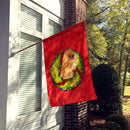 Brussels Griffon Cristmas Wreath House Flag 28x40 Porch Sleeve Pole Decorative Outside Yard Banner Artwork Wall Hanging, Polyester