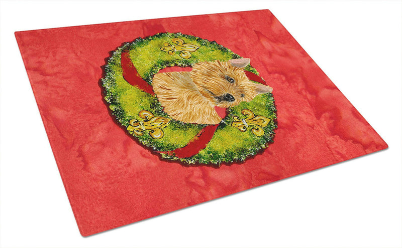 Norwich Terrier Glass Cutting Board Large