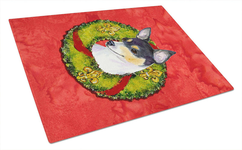 Fox Terrier Glass Cutting Board Large