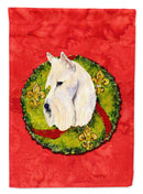 Curly Coated Retriever Cristmas Wreath House Flag 28x40 Porch Sleeve Pole Decorative Outside Yard Banner Artwork Wall Hanging, Polyester