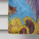 Skye Terrier in Summer Flowers House Flag 28x40 Porch Sleeve Pole Decorative Outside Yard Banner Artwork Wall Hanging, Polyester