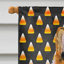 Collie Smooth Candy Corn Halloween Portrait House Flag 28x40 Porch Sleeve Pole Decorative Outside Yard Banner Artwork Wall Hanging, Polyester