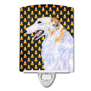 Borzoi Candy Corn Halloween Portrait Ceramic Night Light SS4268CNL