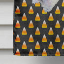 Fox Terrier Candy Corn Halloween Portrait House Flag 28x40 Porch Sleeve Pole Decorative Outside Yard Banner Artwork Wall Hanging, Polyester