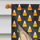 Doberman Candy Corn Halloween Portrait House Flag 28x40 Porch Sleeve Pole Decorative Outside Yard Banner Artwork Wall Hanging, Polyester