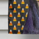 Doberman Candy Corn Halloween Portrait House Flag 28x40 Porch Sleeve Pole Decorative Outside Yard Banner Artwork Wall Hanging, Polyester