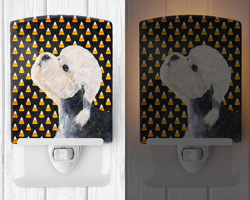 Dandie Dinmont Terrier Candy Corn Halloween Portrait Ceramic Night Light SS4296CNL