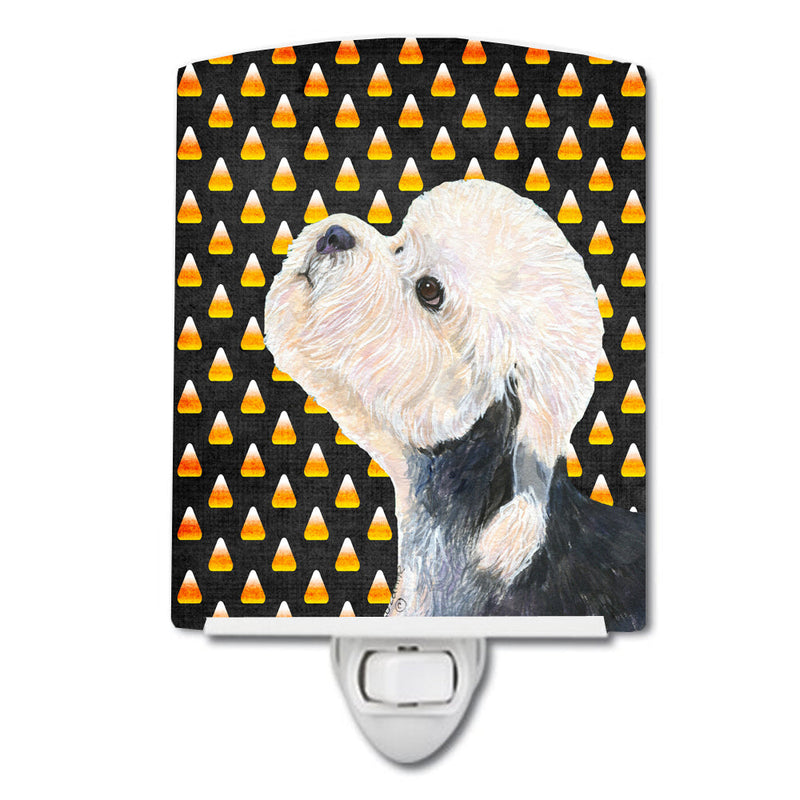 Dandie Dinmont Terrier Candy Corn Halloween Portrait Ceramic Night Light SS4296CNL