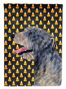 Irish Wolfhound Candy Corn Halloween Portrait House Flag 28x40 Porch Sleeve Pole Decorative Outside Yard Banner Artwork Wall Hanging, Polyester