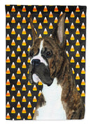 Boxer Candy Corn Halloween Portrait House Flag 28x40 Porch Sleeve Pole Decorative Outside Yard Banner Artwork Wall Hanging, Polyester