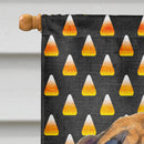 Mastiff Candy Corn Halloween Portrait House Flag 28x40 Porch Sleeve Pole Decorative Outside Yard Banner Artwork Wall Hanging, Polyester