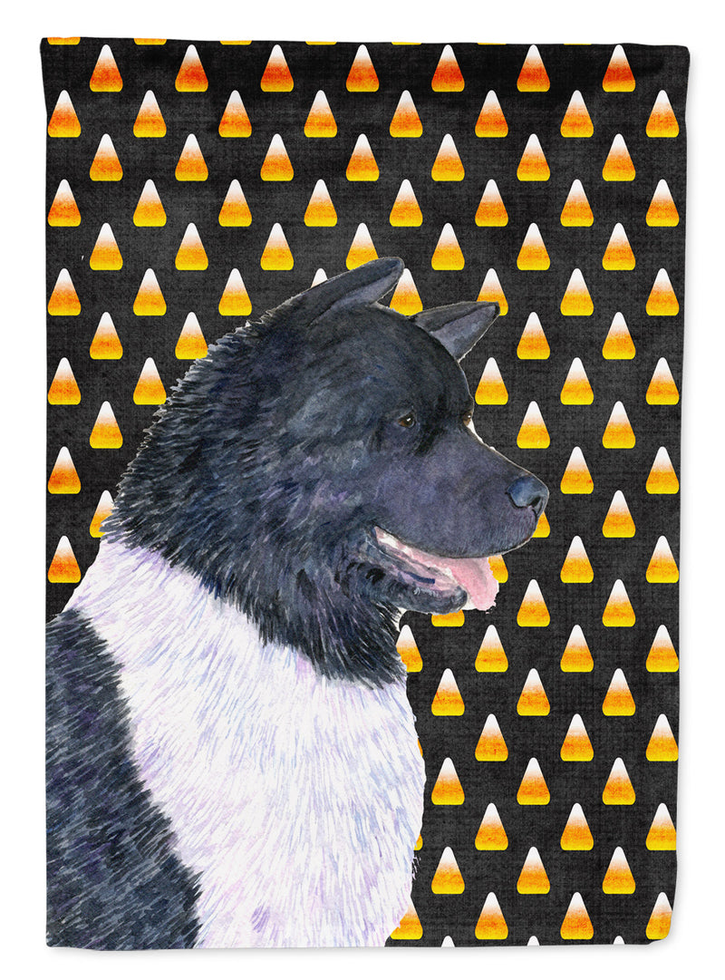 Akita Candy Corn Halloween Portrait Garden Flag – Decorative Outdoor Yard Flag