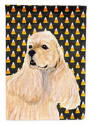 Cocker Spaniel Candy Corn Halloween Portrait House Flag 28x40 Porch Sleeve Pole Decorative Outside Yard Banner Artwork Wall Hanging, Polyester