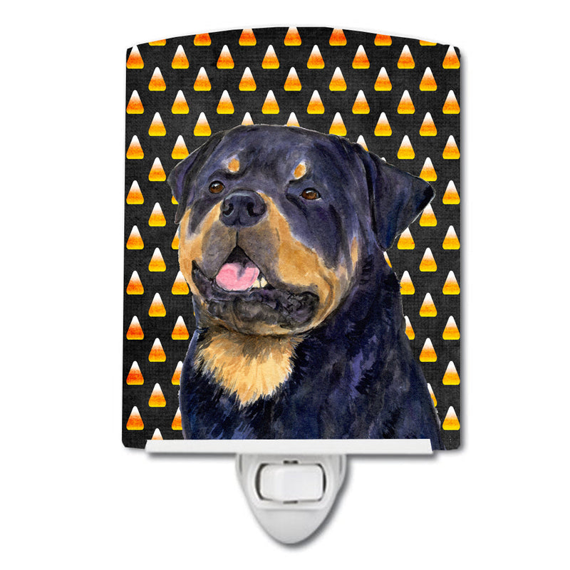 Rottweiler Candy Corn Halloween Portrait Ceramic Night Light SS4317CNL