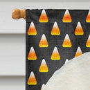 Bichon Frise Candy Corn Halloween Portrait House Flag 28x40 Porch Sleeve Pole Decorative Outside Yard Banner Artwork Wall Hanging, Polyester