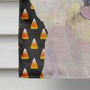 Bichon Frise Candy Corn Halloween Portrait House Flag 28x40 Porch Sleeve Pole Decorative Outside Yard Banner Artwork Wall Hanging, Polyester