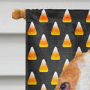 Basset Hound Candy Corn Halloween Portrait House Flag 28x40 Porch Sleeve Pole Decorative Outside Yard Banner Artwork Wall Hanging, Polyester