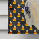 Scottish Terrier Wheaten Candy Corn Halloween Portrait House Flag 28x40 Porch Sleeve Pole Decorative Outside Yard Banner Artwork Wall Hanging, Polyester