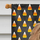 Chesapeake Bay Retriever Wheaten Candy Corn Halloween Portrait House Flag 28x40 Porch Sleeve Pole Decorative Outside Yard Banner Artwork Wall Hanging, Polyester