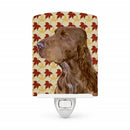 Field Spaniel Fall Leaves Portrait Ceramic Night Light Compact, UL-Certified, Ideal for Bedroom, Bathroom, Nursery, Hallway, Kitchen, 6x4x3, Multicolor