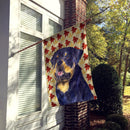 Rottweiler Fall Leaves Portrait House Flag 28x40 Porch Sleeve Pole Decorative Outside Yard Banner Artwork Wall Hanging, Polyester