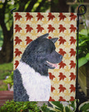 Akita Fall Leaves Portrait Garden Flag – Decorative Outdoor Yard Flag
