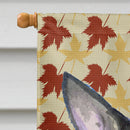 Chihuahua Fall Leaves Portrait House Flag 28x40 Porch Sleeve Pole Decorative Outside Yard Banner Artwork Wall Hanging, Polyester