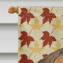Bullmastiff Fall Leaves Portrait House Flag 28x40 Porch Sleeve Pole Decorative Outside Yard Banner Artwork Wall Hanging, Polyester
