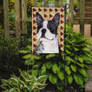 Boston Terrier Fall Leaves Portrait Garden Flag – Decorative Outdoor Yard Flag