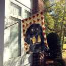 Gordon Setter Fall Leaves Portrait House Flag 28x40 Porch Sleeve Pole Decorative Outside Yard Banner Artwork Wall Hanging, Polyester