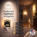 Gordon Setter Fall Leaves Portrait Ceramic Night Light Compact, UL-Certified, Ideal for Bedroom, Bathroom, Nursery, Hallway, Kitchen, 6x4x3, Multicolor