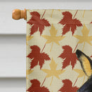 Basenji Fall Leaves Portrait House Flag 28x40 Porch Sleeve Pole Decorative Outside Yard Banner Artwork Wall Hanging, Polyester