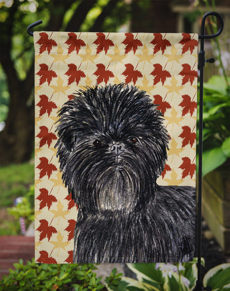 Affenpinscher Fall Leaves Portrait Flag Garden Size