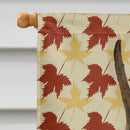 Boxer Brindle Fall Leaves Portrait House Flag 28x40 Porch Sleeve Pole Decorative Outside Yard Banner Artwork Wall Hanging, Polyester