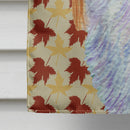 English Toy Spaniel Fall Leaves Portrait House Flag 28x40 Porch Sleeve Pole Decorative Outside Yard Banner Artwork Wall Hanging, Polyester
