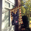 Australian Kelpie Fall Leaves Portrait House Flag 28x40 Porch Sleeve Pole Decorative Outside Yard Banner Artwork Wall Hanging, Polyester