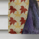 Doberman Fall Leaves Portrait House Flag 28x40 Porch Sleeve Pole Decorative Outside Yard Banner Artwork Wall Hanging, Polyester
