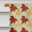 Fox Terrier Fall Leaves Portrait House Flag 28x40 Porch Sleeve Pole Decorative Outside Yard Banner Artwork Wall Hanging, Polyester