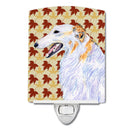 Borzoi Fall Leaves Portrait Ceramic Night Light SS4381CNL