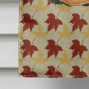 Doberman Fall Leaves Portrait House Flag 28x40 Porch Sleeve Pole Decorative Outside Yard Banner Artwork Wall Hanging, Polyester