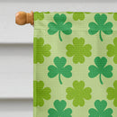 Fox Terrier St. Patrick's Day Shamrock Portrait House Flag 28x40 Porch Sleeve Pole Decorative Outside Yard Banner Artwork Wall Hanging, Polyester