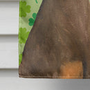 Doberman St. Patrick's Day Shamrock Portrait House Flag 28x40 Porch Sleeve Pole Decorative Outside Yard Banner Artwork Wall Hanging, Polyester