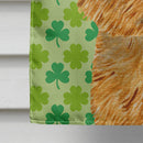Norwich Terrier St. Patrick's Day Shamrock Portrait House Flag 28x40 Porch Sleeve Pole Decorative Outside Yard Banner Artwork Wall Hanging, Polyester