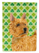 Norwich Terrier St. Patrick's Day Shamrock Portrait House Flag 28x40 Porch Sleeve Pole Decorative Outside Yard Banner Artwork Wall Hanging, Polyester