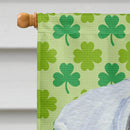 Boxer St. Patrick's Day Shamrock Portrait House Flag 28x40 Porch Sleeve Pole Decorative Outside Yard Banner Artwork Wall Hanging, Polyester