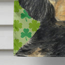 Gordon Setter St. Patrick's Day Shamrock Portrait House Flag 28x40 Porch Sleeve Pole Decorative Outside Yard Banner Artwork Wall Hanging, Polyester